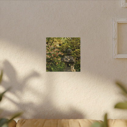 Spring Stone Lantern Gold Repair Canvas Art | Beautiful Decor
