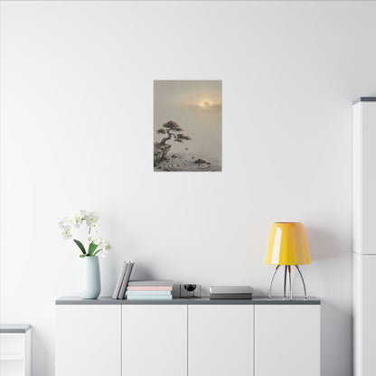 Pine Tree Canvas Art | Autumn Zen Karesansui Art