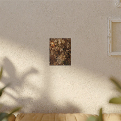 Spring Dried Flowers Japanese Pattern Canvas Art | Earthy Decor