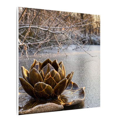 Lotus Flower Gold Repair Canvas Art | Beautiful Kintsugi Art