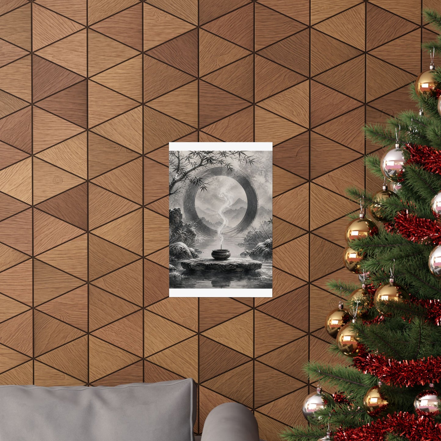 Dappled Incense Smoke Wall Art Print - Zen Seijaku