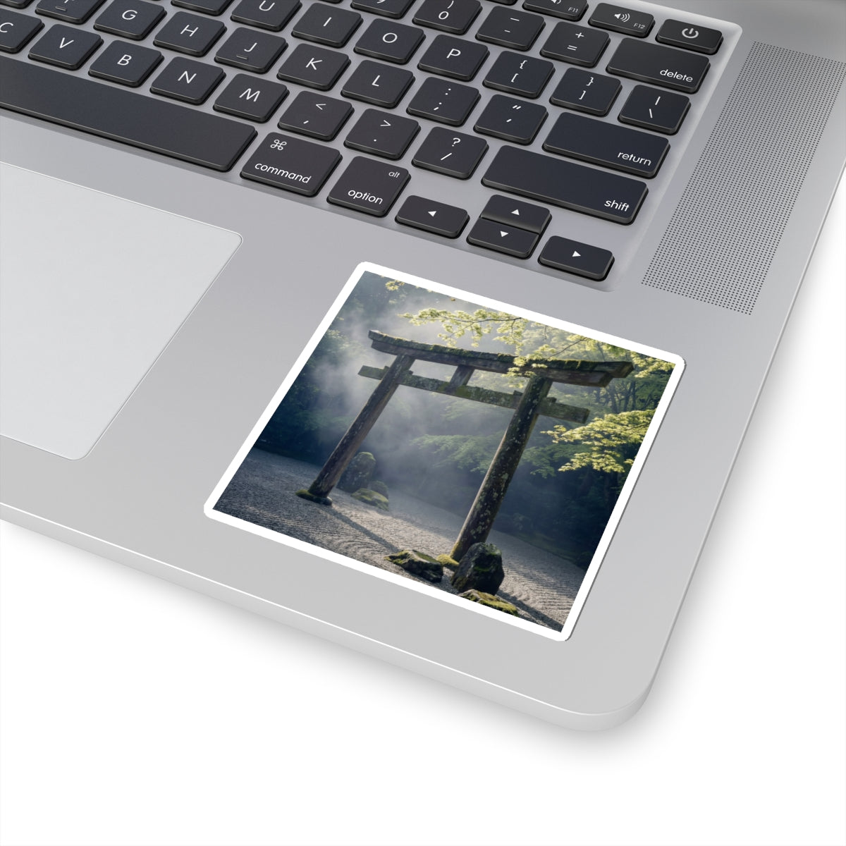 Zen Torii Gate in Dappled | Karesansui Sticker Art Print