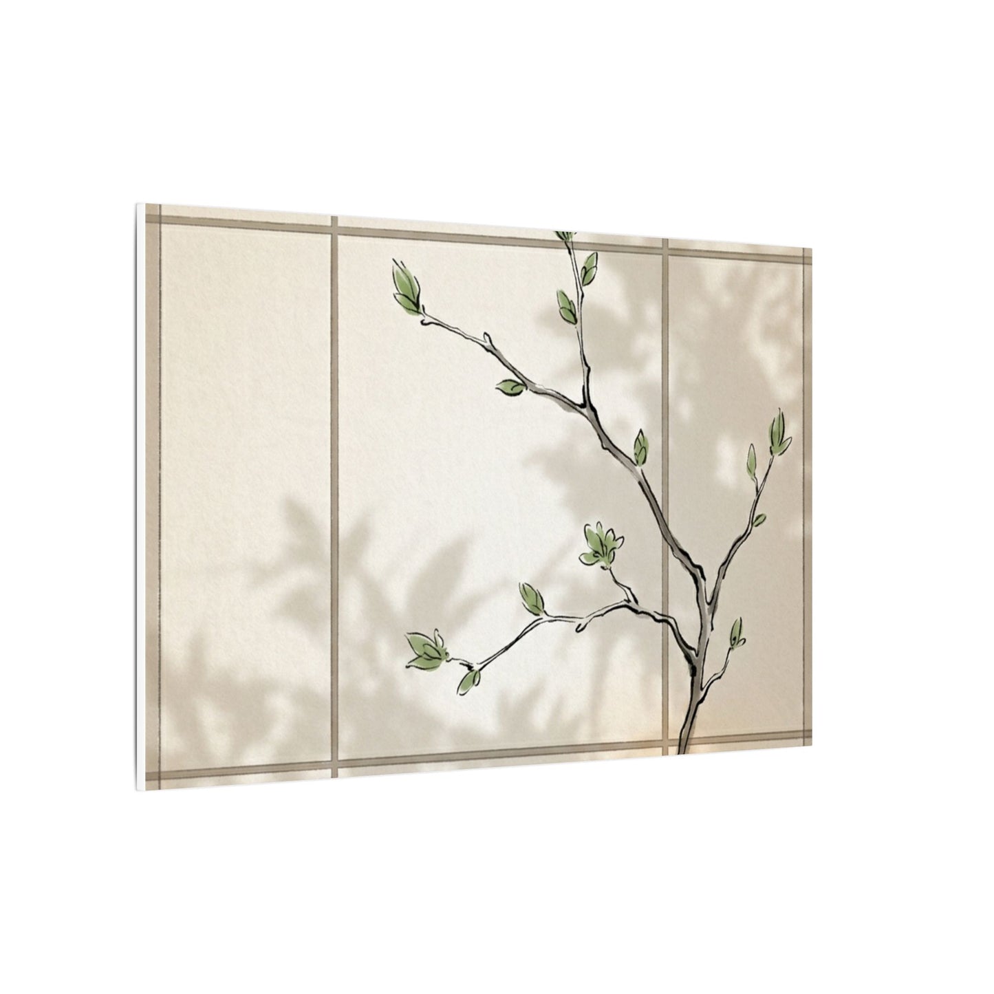 Shoji Screen Spring Canvas Art | Japandi Cozy Design