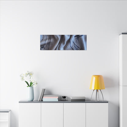 Silk Drape Winter Canvas Art | Japandi Earthy Design