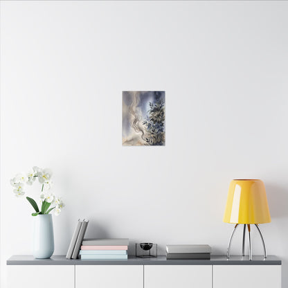 Incense Smoke Summer Canvas Art | Japandi Cozy Design
