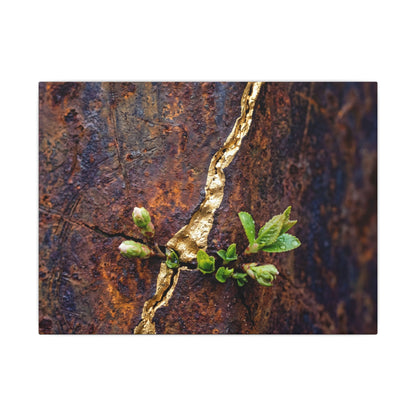 Overcast Rust Patina Canvas Art - Kintsugi Datsuzoku