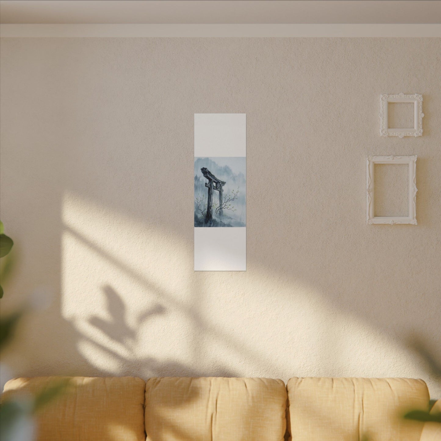 Torii Gate Canvas Art | Spring Zen Sumi E Art