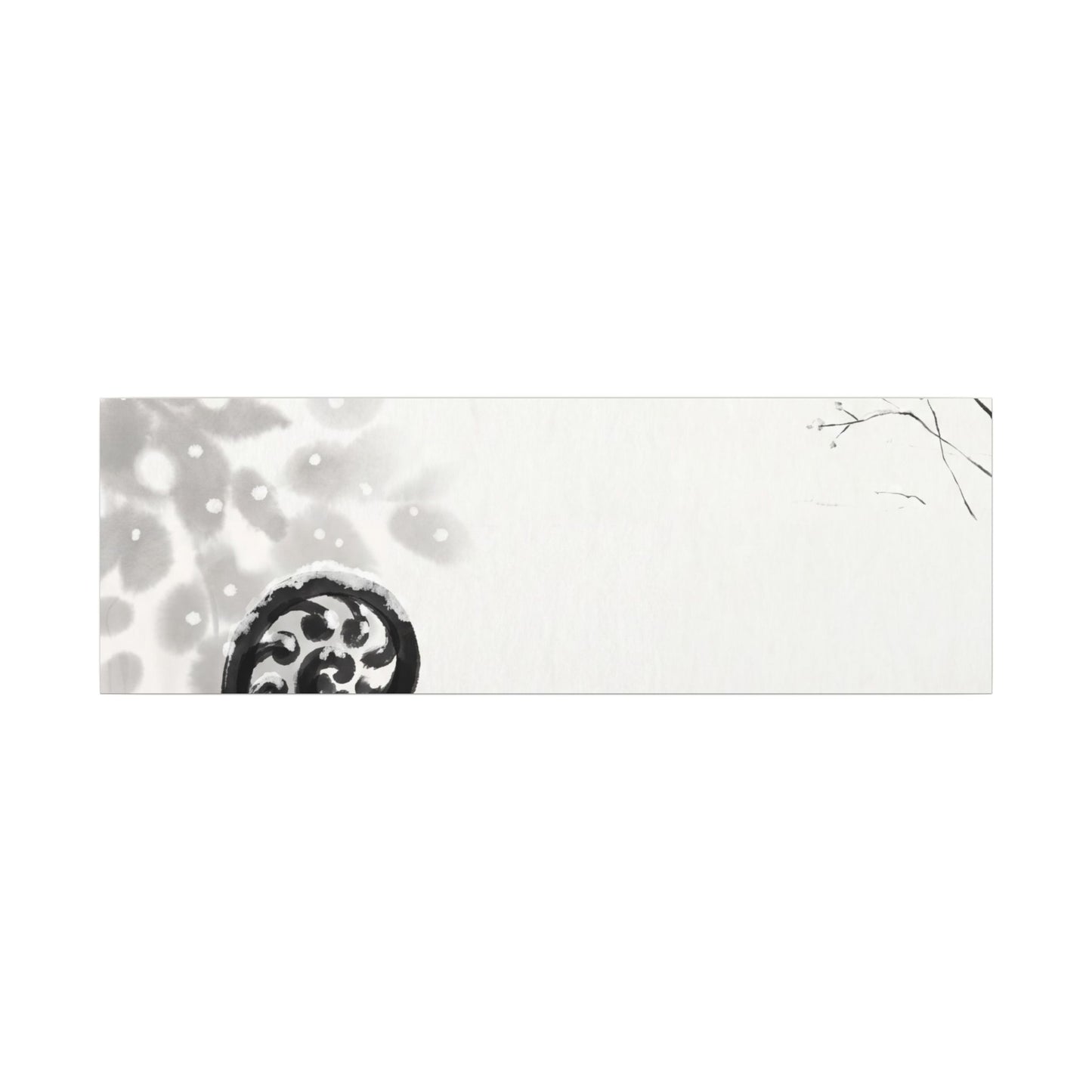 Winter Fern Unfurling Ukiyo E Inspired Canvas Art | Peaceful Decor