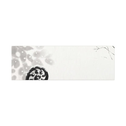 Winter Fern Unfurling Ukiyo E Inspired Canvas Art | Peaceful Decor