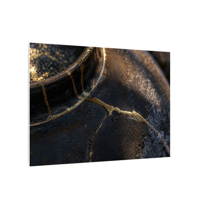 Kintsugi Rust Patina in Golden Hour | Broken Beauty Canvas Art