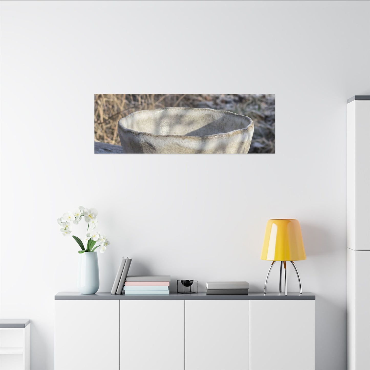Dappled Ceramic Bowl Canvas Art - Japandi Fukinsei