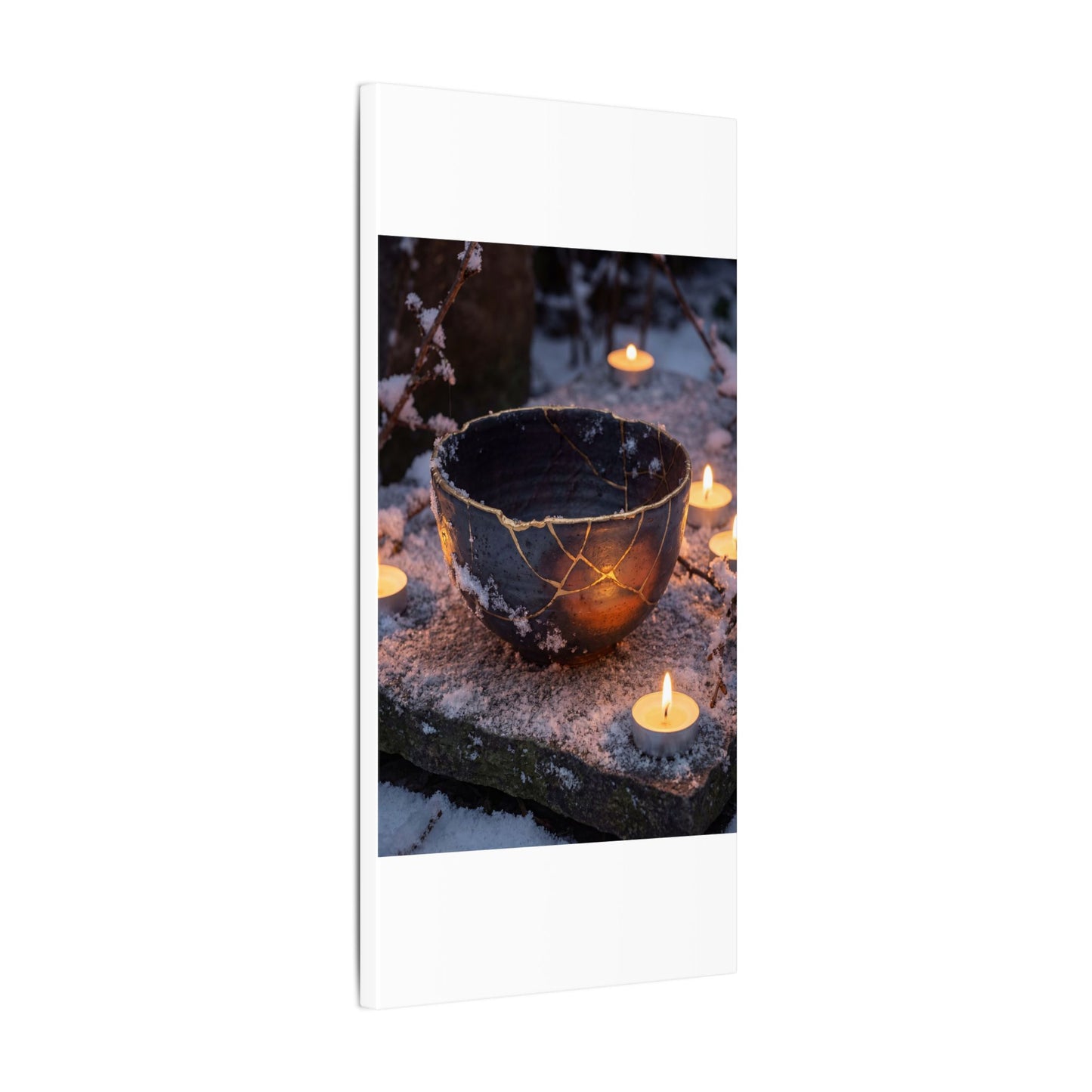 Ceramic Bowl Gold Repair Canvas Art | Beautiful Kintsugi Art
