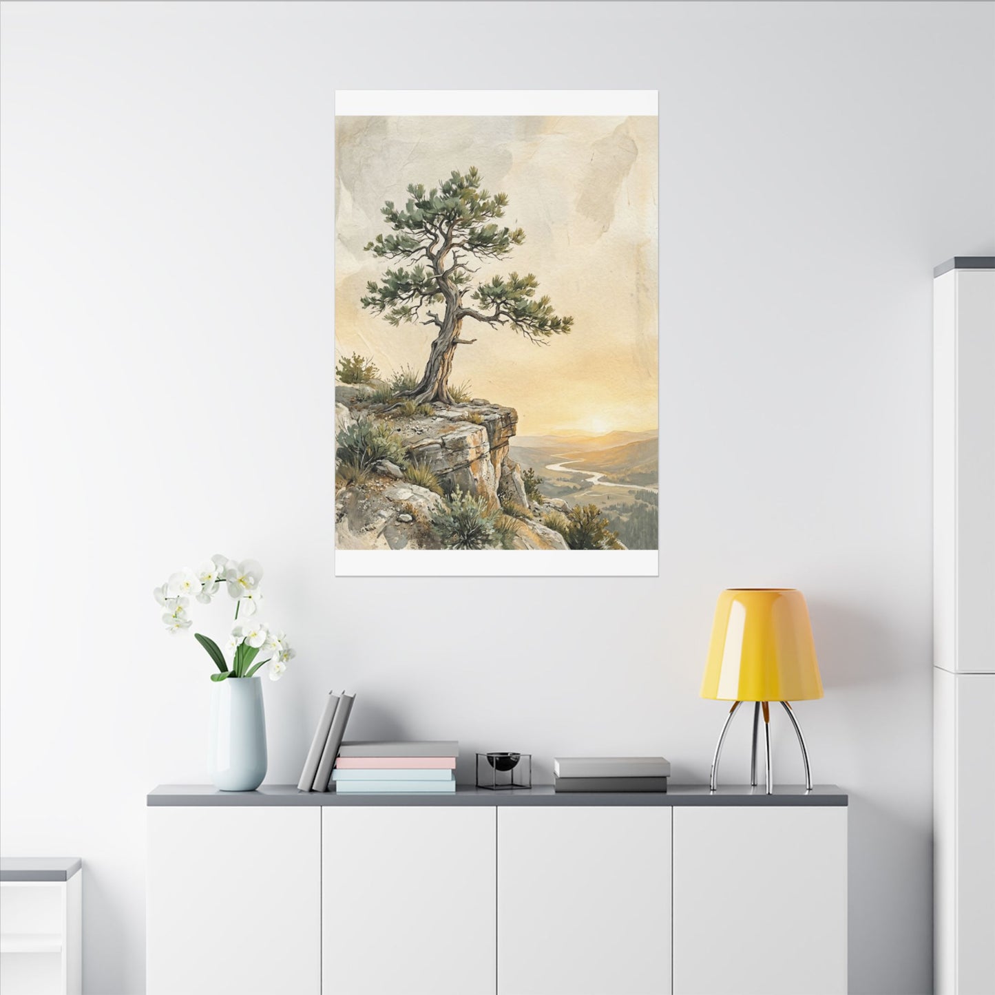 Pine Tree Canvas Art | Summer Japandi Texture Art
