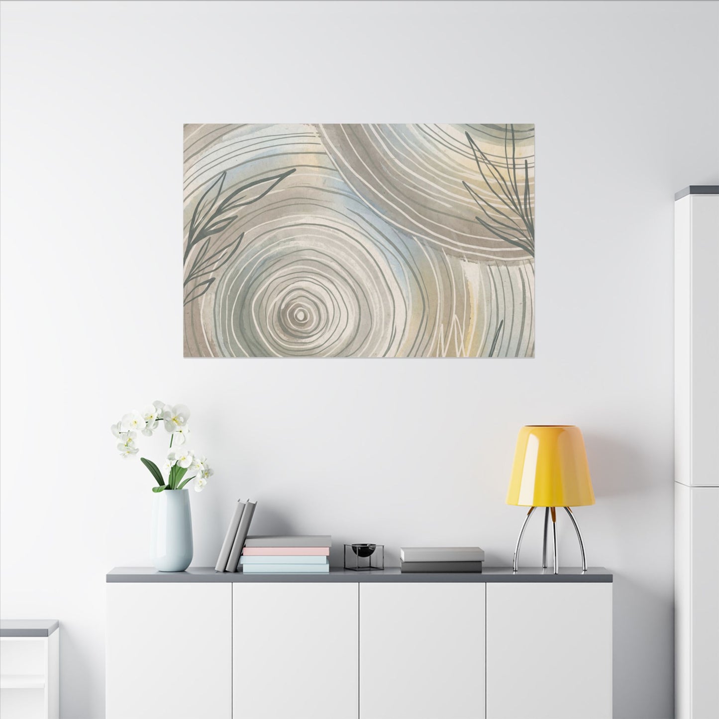 Kanso Water Ripple Canvas Art - Japandi Minimal Line