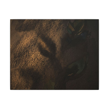 Candlelight Shadow Play Canvas Art - Dark Japandi Ma