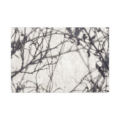 Winter Shadow Play Japanese Pattern Canvas Art | Elegant Decor