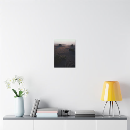 Spring Rock Garden Shadow Zen Canvas Art | Luxurious Decor