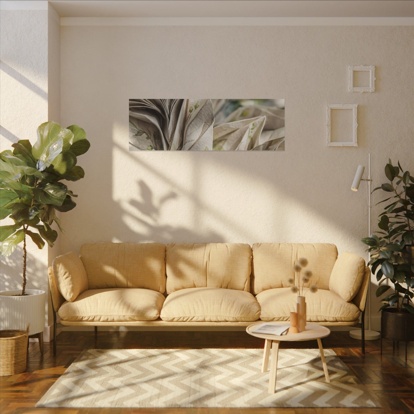 Fukinsei Paper Fold Canvas Art - Japandi Watercolor