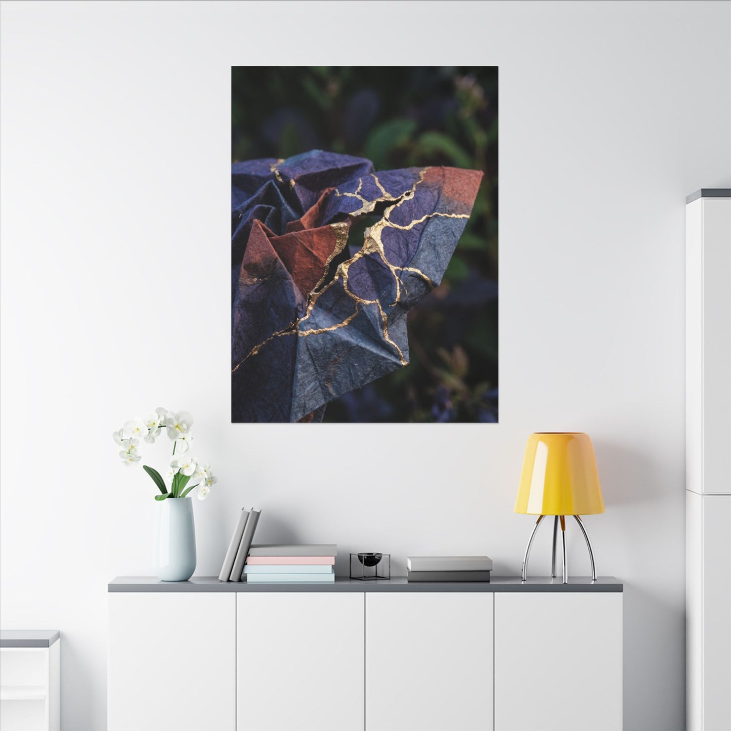 Philosophical Paper Fold Canvas Art - Gold Vein Kintsugi