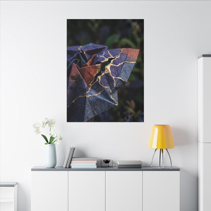 Philosophical Paper Fold Canvas Art - Gold Vein Kintsugi