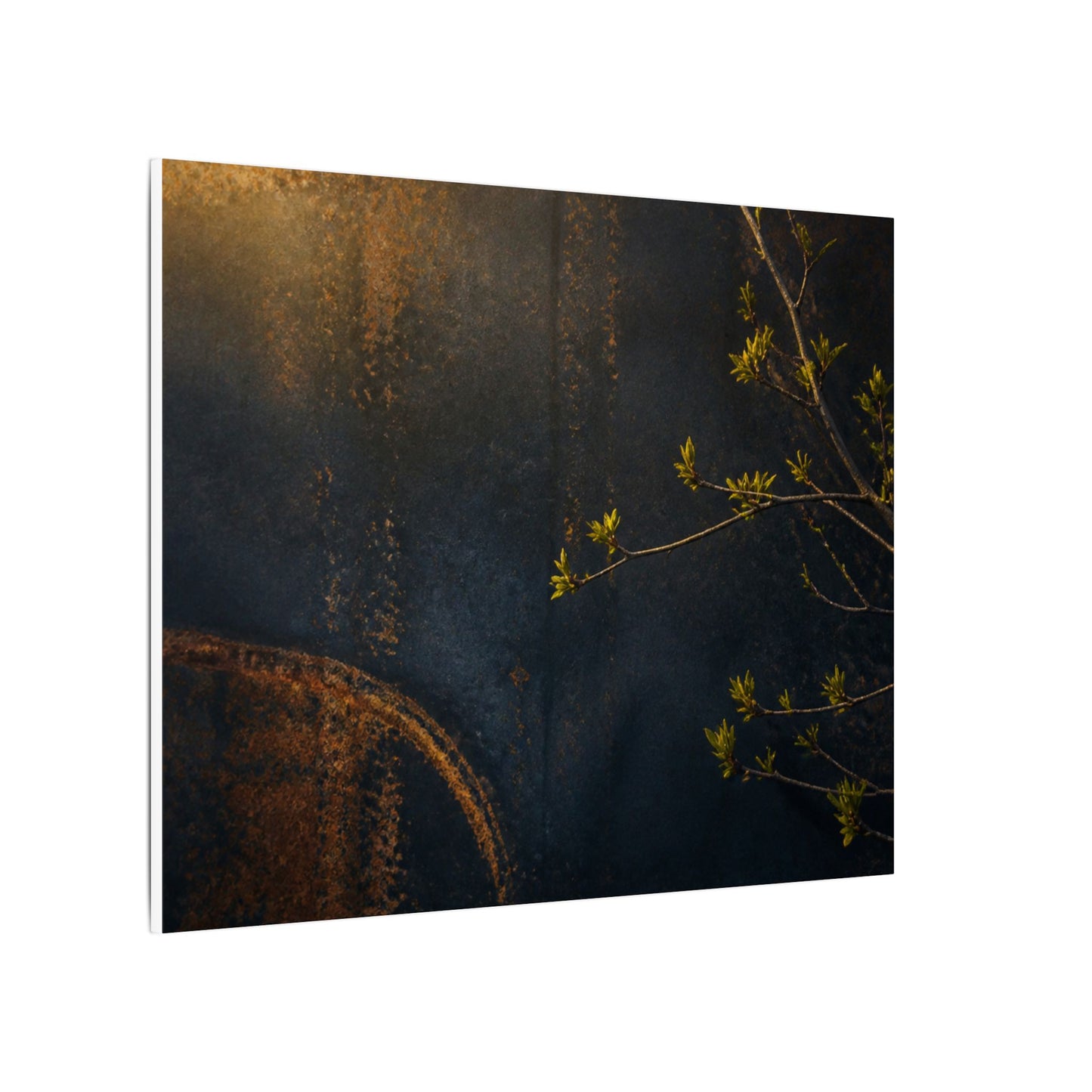 Spring Rust Patina Dark Texture Canvas Art | Moody Decor