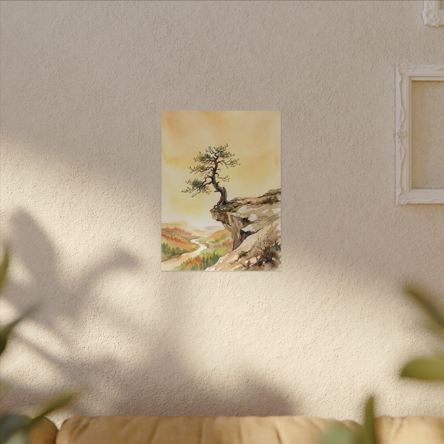 Golden Hour Pine Tree Canvas Art - Japandi Fukinsei