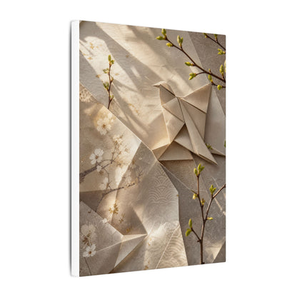 Golden Hour Paper Fold Canvas Art - Japandi Fukinsei
