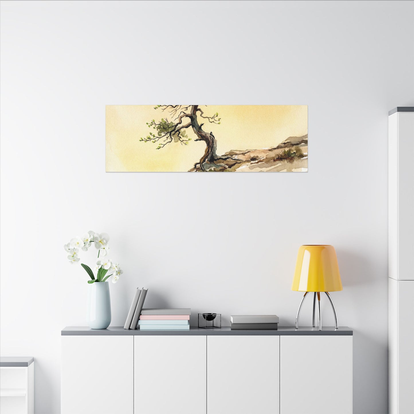 Golden Hour Pine Tree Canvas Art - Japandi Fukinsei