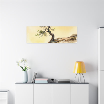 Golden Hour Pine Tree Canvas Art - Japandi Fukinsei