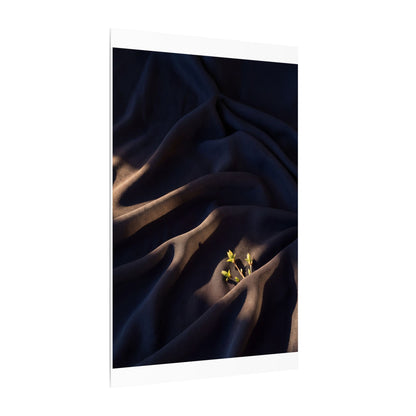 Silk Drape Shadow Zen Canvas Art | Luxurious Dark Japandi Art