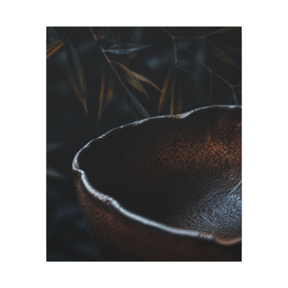 Luxurious Ceramic Bowl Canvas Art - Shadow Zen Dark Japandi