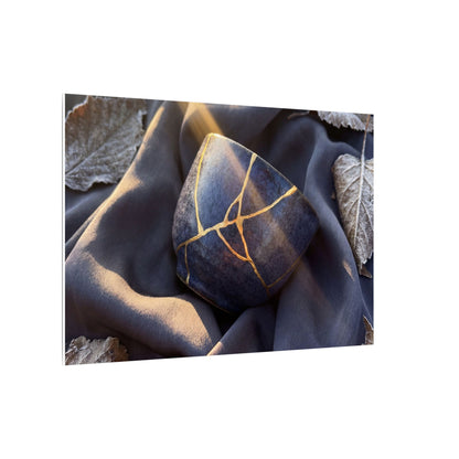 Winter Silk Drape Gold Repair Canvas Art | Artful Decor