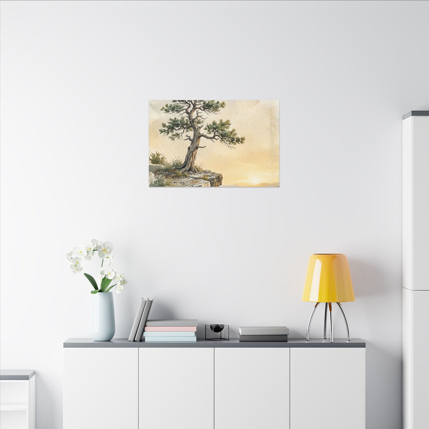 Pine Tree Canvas Art | Summer Japandi Texture Art