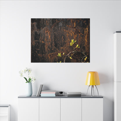Golden Hour Rust Patina Canvas Art - Dark Japandi Fukinsei