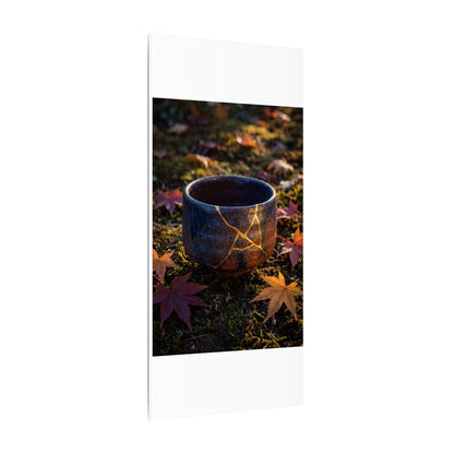 Kanso Moonlit Garden Canvas Art - Kintsugi Gold Repair