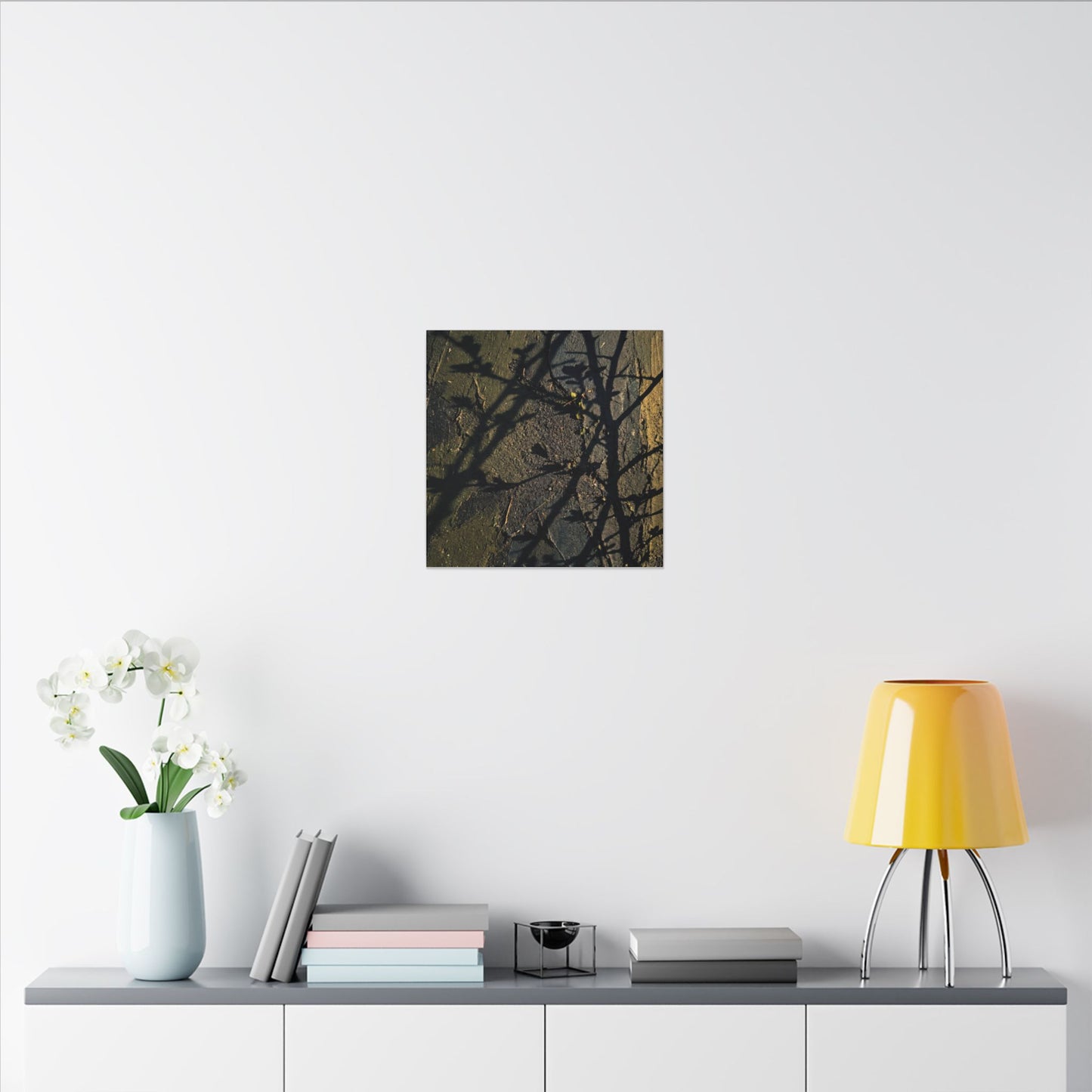Kanso Shadow Play Canvas Art - Dark Japandi Dark Texture