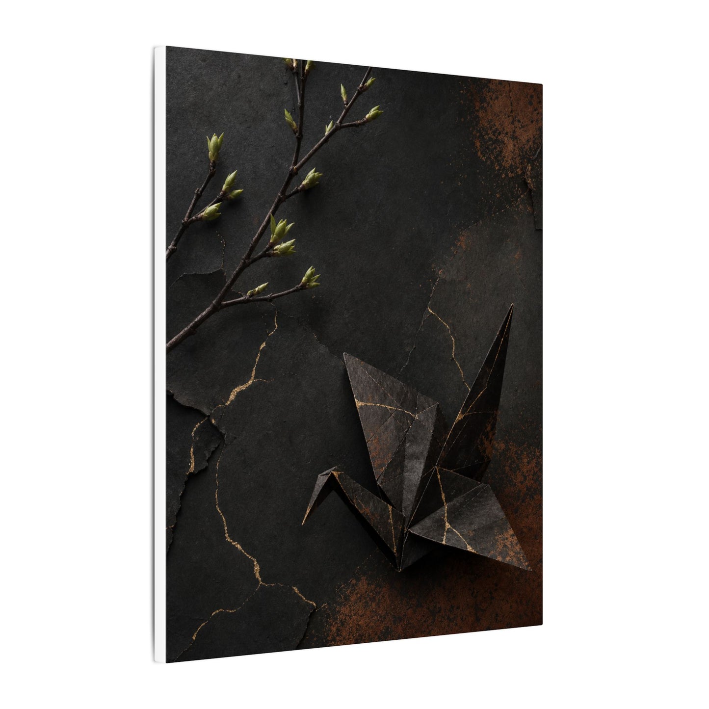 Paper Fold Canvas Art | Spring Kintsugi Broken Beauty Art