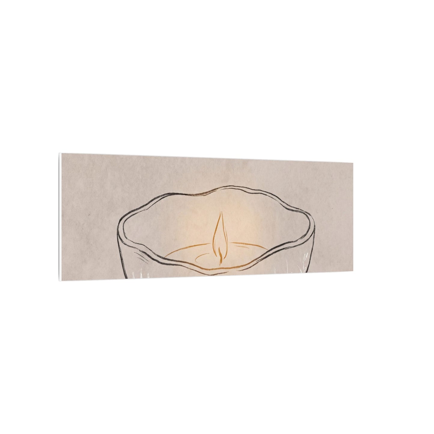 Ceramic Bowl Minimal Line Canvas Art | Neutral Japandi Art