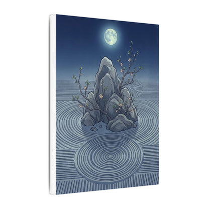 Spring Rock Garden Ukiyo E Inspired Canvas Art | Tranquil Decor