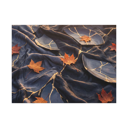 Golden Hour Silk Drape Canvas Art - Kintsugi Shibui Art Print