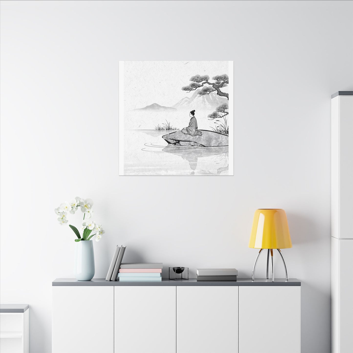 Meditation Harmonious Zen Ukiyo-e Canvas Art