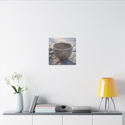Seijaku Ceramic Bowl Canvas Art - Japandi Japanese Pattern