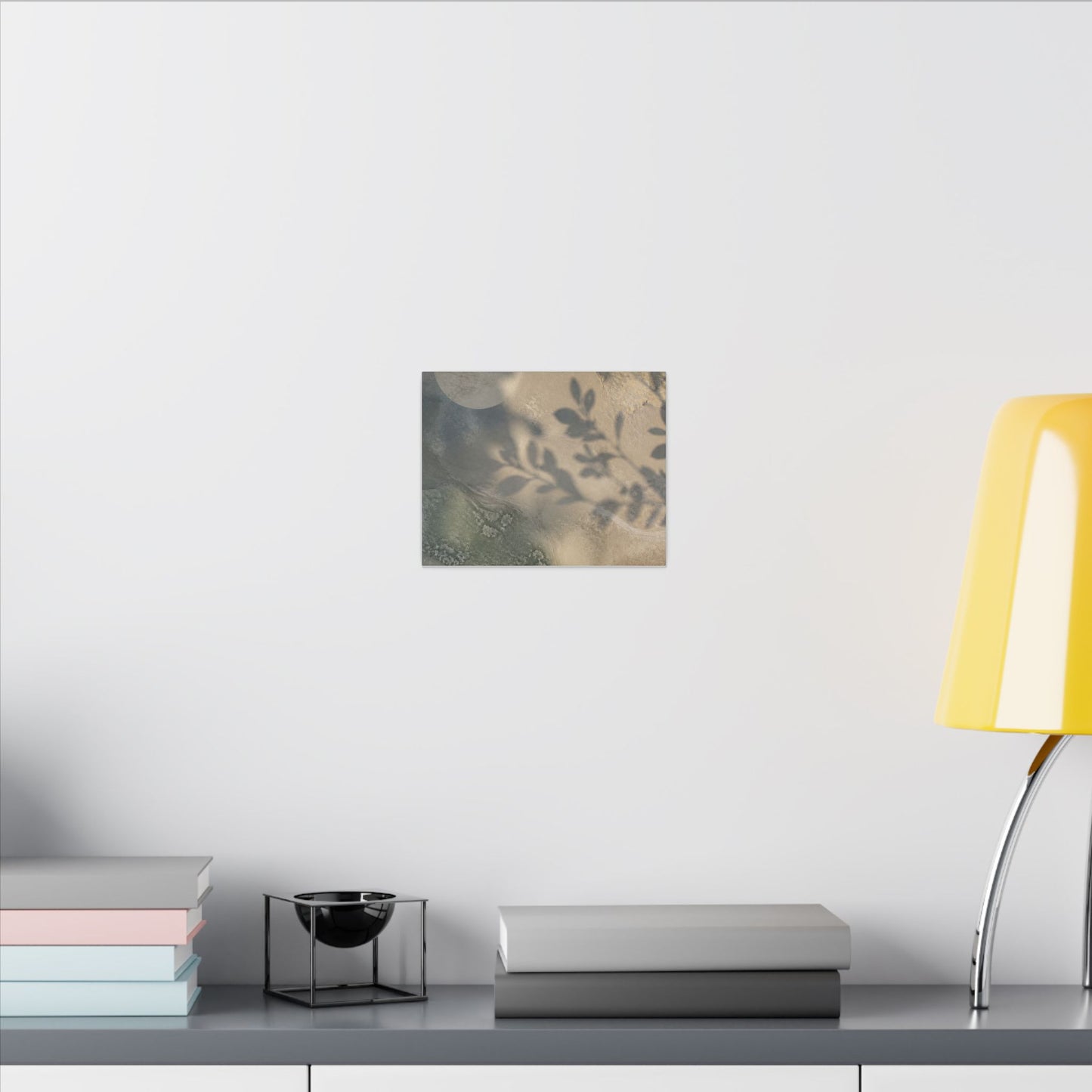 Japandi Shadow Play in Moonlight | Texture Canvas Art