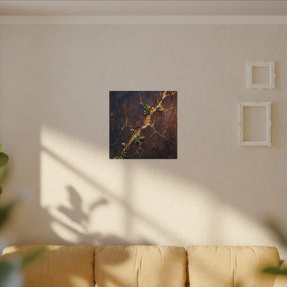 Rust Patina Spring Canvas Art | Kintsugi Resilient Design