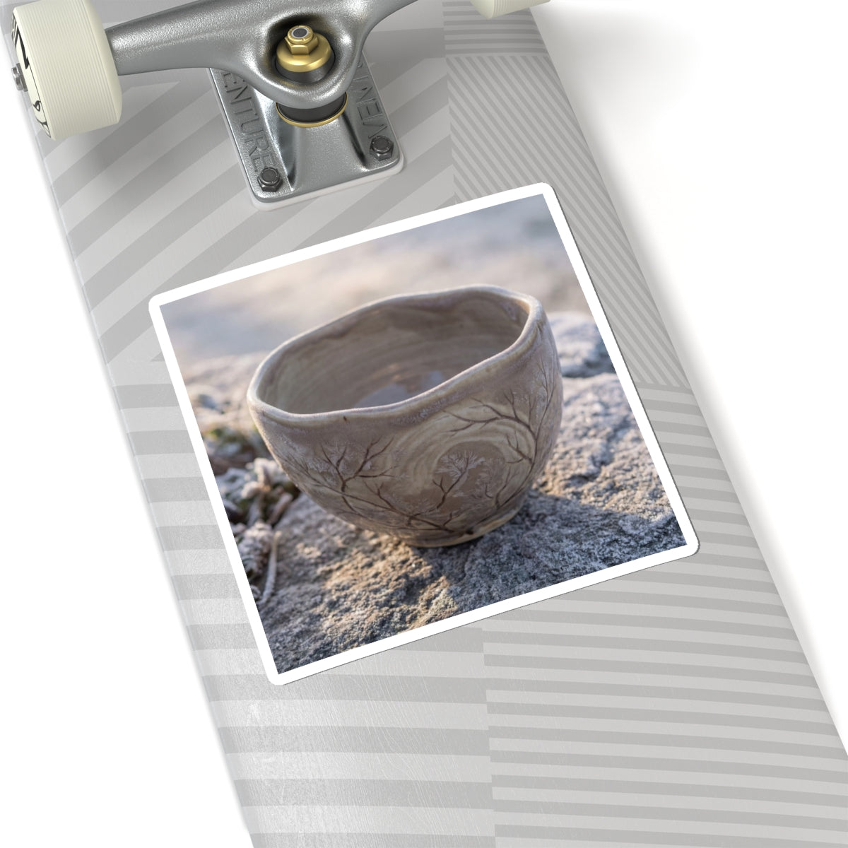Dawn Ceramic Bowl Sticker - Japandi Seijaku Art Print