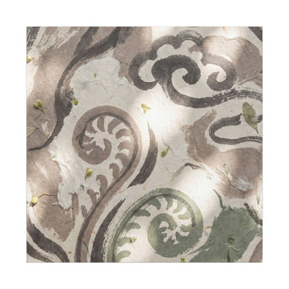 Dappled Ink Brushstroke Canvas Art - Japandi Ma