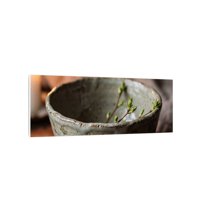 Ceramic Bowl Spring Canvas Art | Japandi Neutral Design