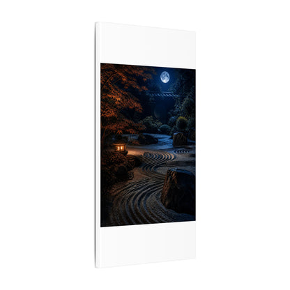 Summer Rock Garden Shadow Zen Canvas Art | Moody Decor