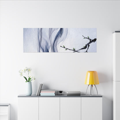Incense Smoke Spring Canvas Art | Zen Tranquil Design