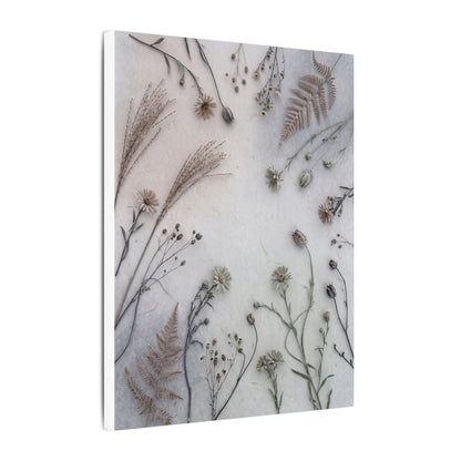 Dried Flowers Japanese Pattern Canvas Art | Elegant Japandi Art
